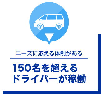 150名を超えるドライバーが稼働
